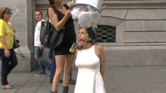 Chiara Diletto en 'Sexy Spanish Slut Chiara fully exposed on the streets of Madrid'